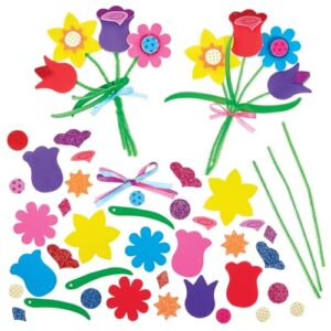 Baker Ross FX949 Spring Flower Bouquet Kits - Pack of 3