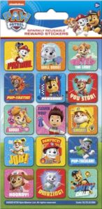 Paper Projects 01.70.12.058 Paw Patrol-Pup Pals Sparkly Reward Stickers | Official Licensed Product | Reusable on Non-Porous Surfaces