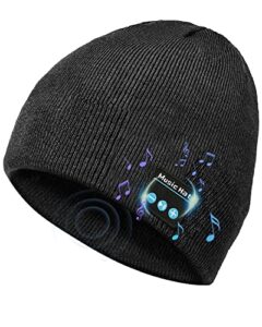 Gifts for Men Bluetooth Beanie Hat with Light 2022 Upgraded V5.0 Bluetooth Hat with Torch Built in for Winter Running Wireless Music Beanie USB Rechargeable Gifts Stocking Fillers for Me