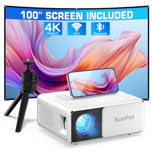 [Electric Keystone 6D/4P] XuanPad 2024 Upgraded 5G WiFi Bluetooth Projector
