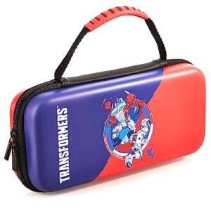 Numskull Official Transformers Hard Shell Travel Case for Nintendo Switch and OLED Model 2021 Console - Fits 10 Games and Switch Accessories