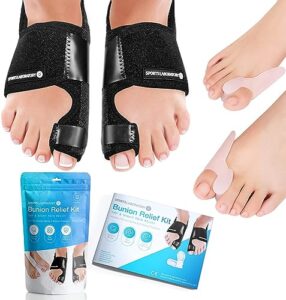 Sports Laboratory Bunion Corrector Set - Day & Night Kit - Ultimate Pain-Relief and Protection - 2 x Bunion Splints