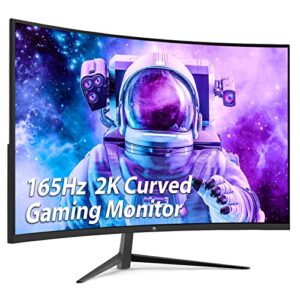 Z-Edge 27 Inch Curved Gaming Monitor 165Hz(DP) 144Hz(HDMI) 1ms MPRT 2K 2560x1440 16:9 Curved Screen
