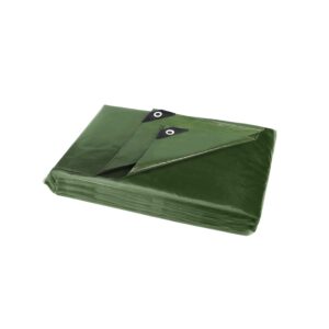 ANSIO Tarpaulin Waterproof Heavy Duty Sheet 1.5m x 6m / 5ft x 20ft Premium Grade Tarpaulin 200g/m² - Gree