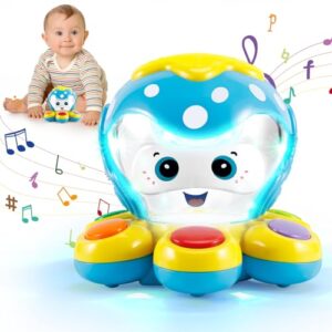 Baby Sensory Toys 6 to 12 Months Octopus Crawling Toys with Light Sounds Musical Toys Gifts for 1-3 Year Old Boys Toddlers Birthday Present Educational Learning Toy