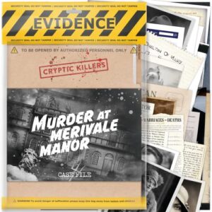 Unsolved murder mystery game - Cold Case Files Investigation - CRYPTIC KILLERS - Detective Evidence & Crime File - individuals