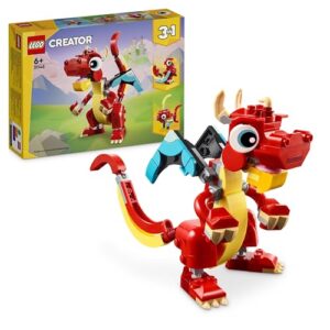 LEGO Creator 3in1 Red Dragon Toy to Fish Figure to Phoenix Bird Model