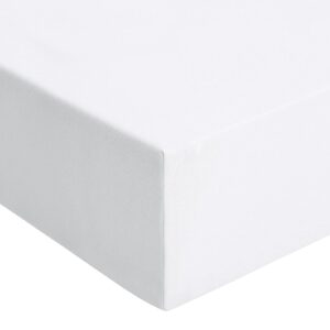 RUIKASI Superking Fitted Sheet Deep - White Bottom Sheet for Super Kingsize Bed with 40cm 16 Inches Extra Deep Sided Pocket