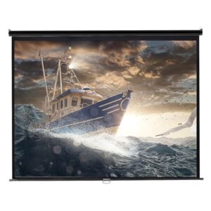 INMOZATA Pull Down Projector Screen 120 inch Wall & Ceiling Projector Screen with 4:3 Ratio Matte White Screen for Home Cinema Theater School Office Presentation Outdoor Indoor(Size:238x177cm)
