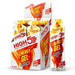 HIGH5 Energy Gel Caffeine Quick Release Energy On The Go From Natural Fruit Juice (Orange Caffeine