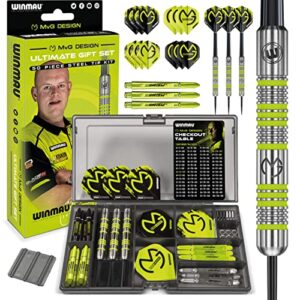WINMAU Michael Van Gerwen MvG Gift Sets - 50 Piece Darts Set with 4 Sets of Shafts