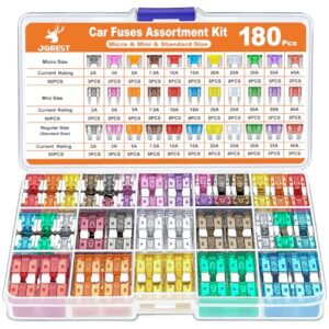 JOREST 180Pcs Car Fuses Assorted Kit