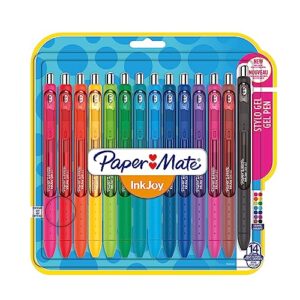 Paper Mate InkJoy Gel Pens | Medium Point (0.7mm) | Assorted Colours | 14 Cou
