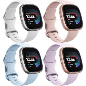 Yoohoo Compatible with Fitbit Versa 3 Straps/Fitbit Versa 4 Strap/Fitbit Sense Strap/Fitbit Sense 2 Strap for Women Men