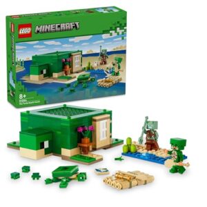 LEGO Minecraft The Turtle Beach House Animal-Care Toy for Kids