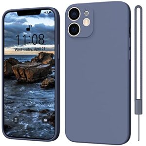 MSEVC iPhone 12 Case 6.1-inch Silicone Camera Protection Ultra Slim Case Soft Gel iPhone 12 Cover Rubber Anti-Scratch Phone Case Compatible for iPhone 12 Grey