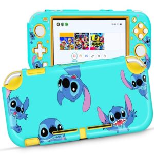 Koecya for Nintendo Switch Lite Case Cute Cartoon Character Design Cases Kawaii Fun Funny Fashion Hard Slim Protective Shell Cover Dockable Joycon for Kids Boys Teens Girls for Switch 2019 Blue