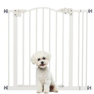 PawHut Pressure Fit Dog Stair Gate No Drilling Safety Gate Auto Close for Doorways