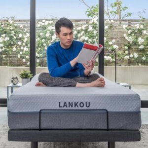 LANKOU Gel Cooling Memory Foam Hybrid Pocket Spring Mattress Two Side Sleep 20cm Medium Firm /30 Days Risk-Free Nights Trial(Double 4FT6 137 * 191 * 20cm)