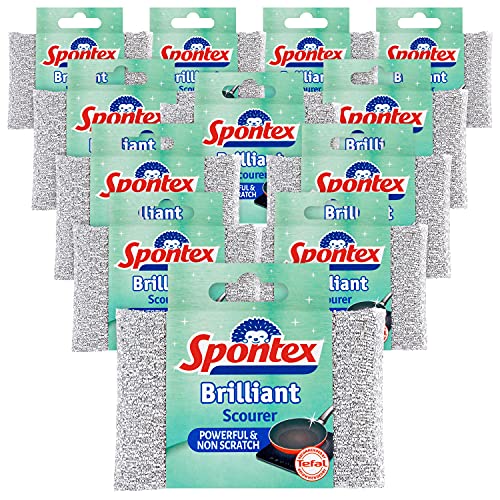 Spontex Brilliant Scourer Pad (Pack of 12)