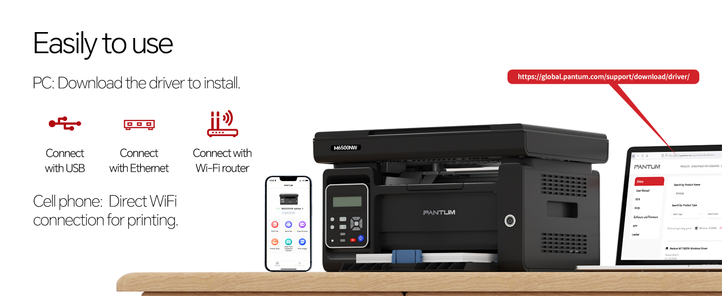 PANTUM M6500NW Multifunction Laser Printer WiFi