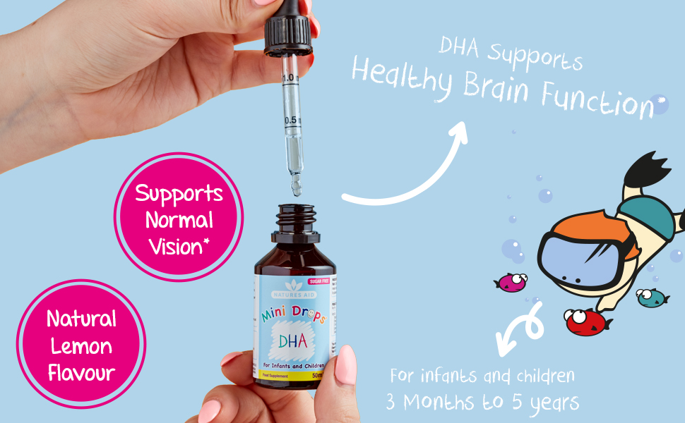 mini drops dha drops, omega 3 drops for children, kids omega 3, omega 3 for babies