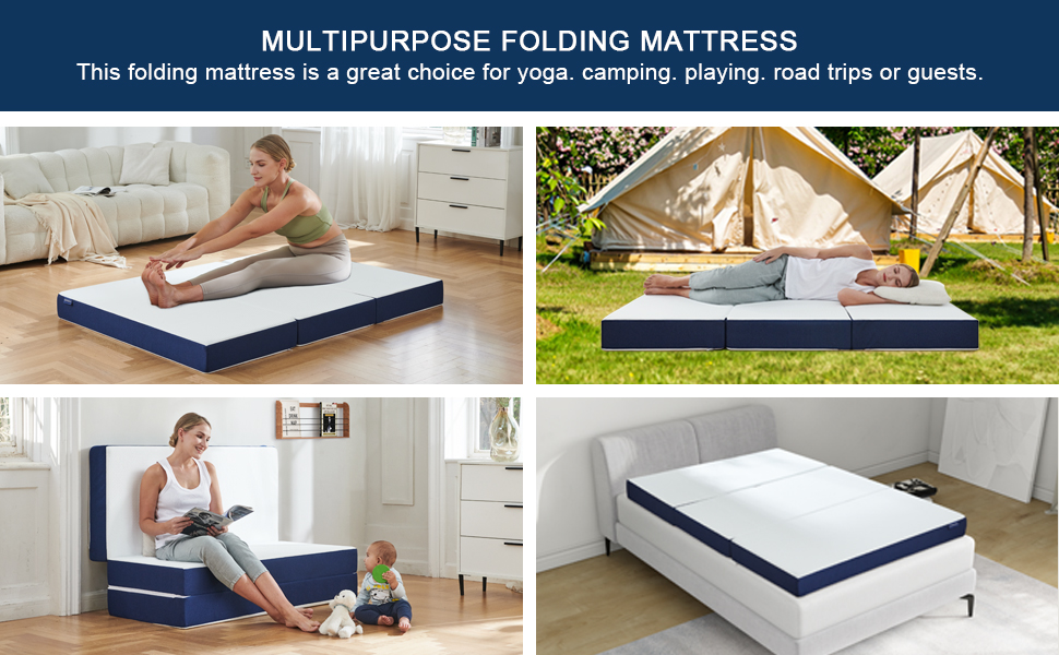 Molblly Folding Mattress Single,15 cm Foldable Mattress - Keystone 4