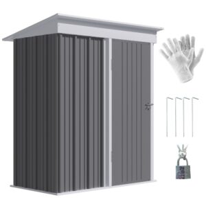 Outsunny 5x3ft Steel Small Garden Shed