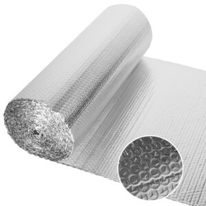 Dripex Double Aluminium Bubble Foil Insulation Loft Wall Boat Loft Caravan Home Wall Shed - Various Size (0.6m x 10m(6㎡))