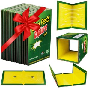 Pest Sticky Pads Traps Boards -5 Pack Efficient Extra Strong Glue Trap Pads for Household Indoor Outdoor Home Kitchen Garden & Office