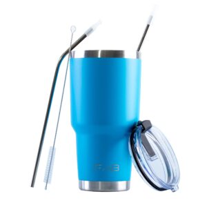 FAB Tumbler - Blue Reusable 30oz Stainless Steel with Lid