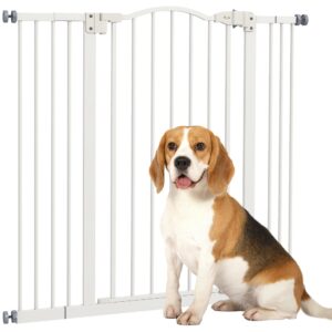 PawHut Pressure Fit Dog Stair Gate No Drilling Safety Gate Auto Close for Doorways