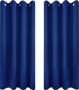 Utopia Bedding Blackout Curtains Grommet Thermal 2 Panels Drapes [Blue