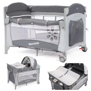 Hello-5ive 5-in-1 Baby Bedside Crib with 3 Adjustable Height