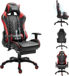 Dripex Gaming Chair with Footrest