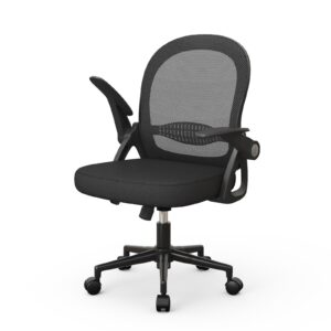 aspaluro Home Office Chair Ergonomic Desk Chair Swivel Computer Chair Mid-Back Mesh Chair with Flip-up Armrests and Lumbar Support for Home/Office