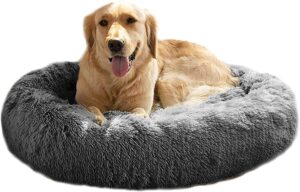 Cuddler Dog Bed | Soft Faux Fur Surface Material | Donut Pillow Bed
