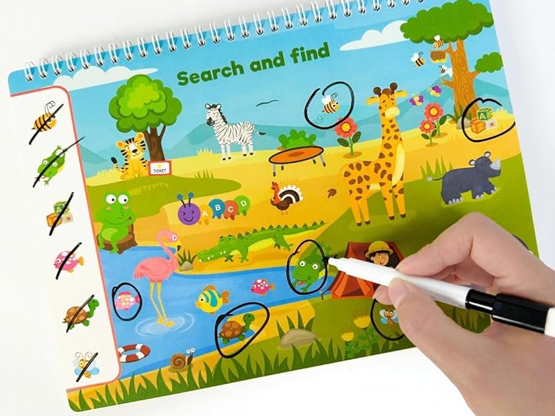 Montisuri Busy Book Serch and Find with Pen Skills