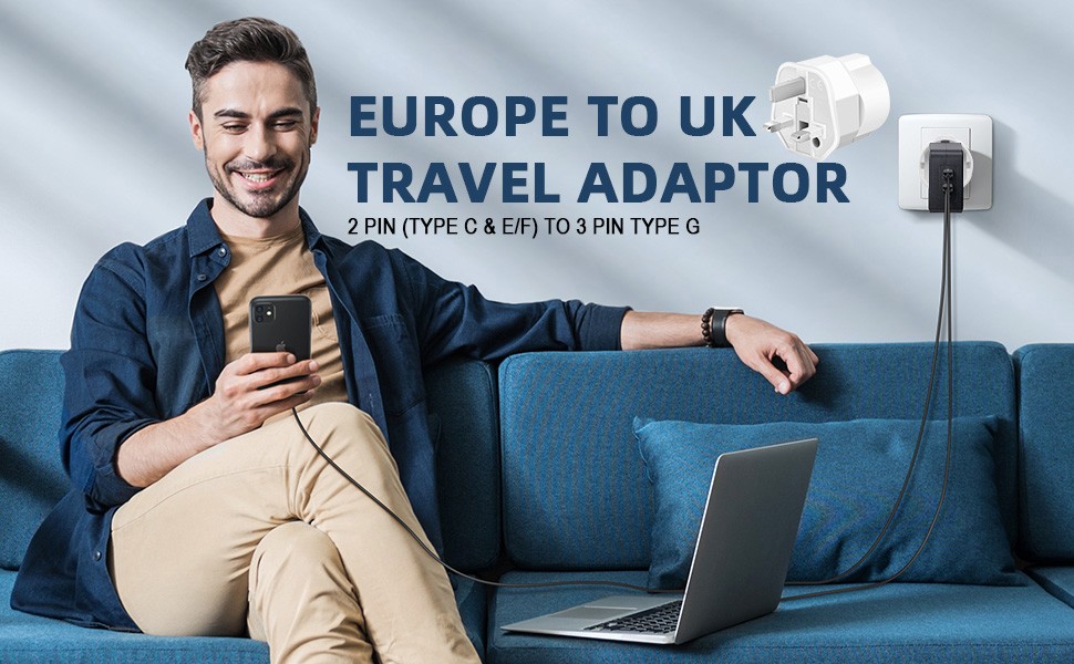 European to UK Plug Adapter
