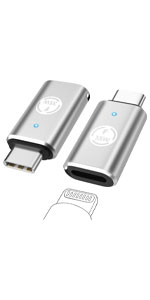 Lighting Female to USB C Male Adapter