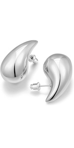 Silver Chunky Earrings