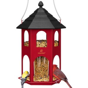 Kingsyard Metal Bird Feeder for Outdoor Hanging