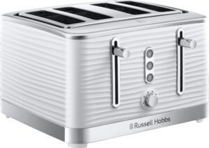 Russell Hobbs 24380 White Inspire High Gloss Plastic Four Slice Toaste