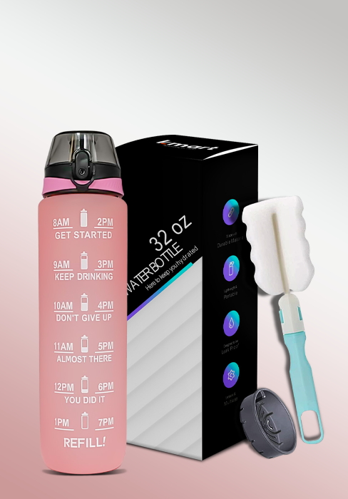 Pink water bottle