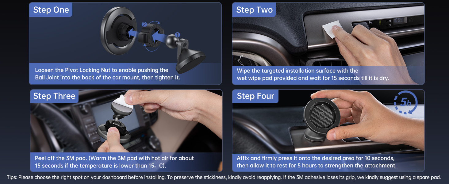 Magnetic Phone Holder for Car Dash