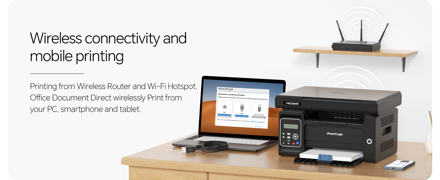 PANTUM M6500NW Multifunction Laser Printer WiFi