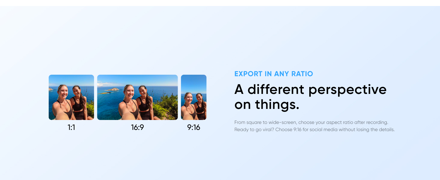 EXPORT IN ANY RATIO