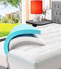 Bamboo memory foam mattress topper