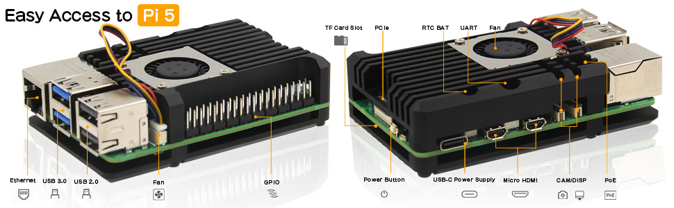 raspberry pi 5 aluminum case