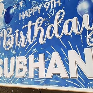 Personalised happy birthday fabric party banner backdrop background